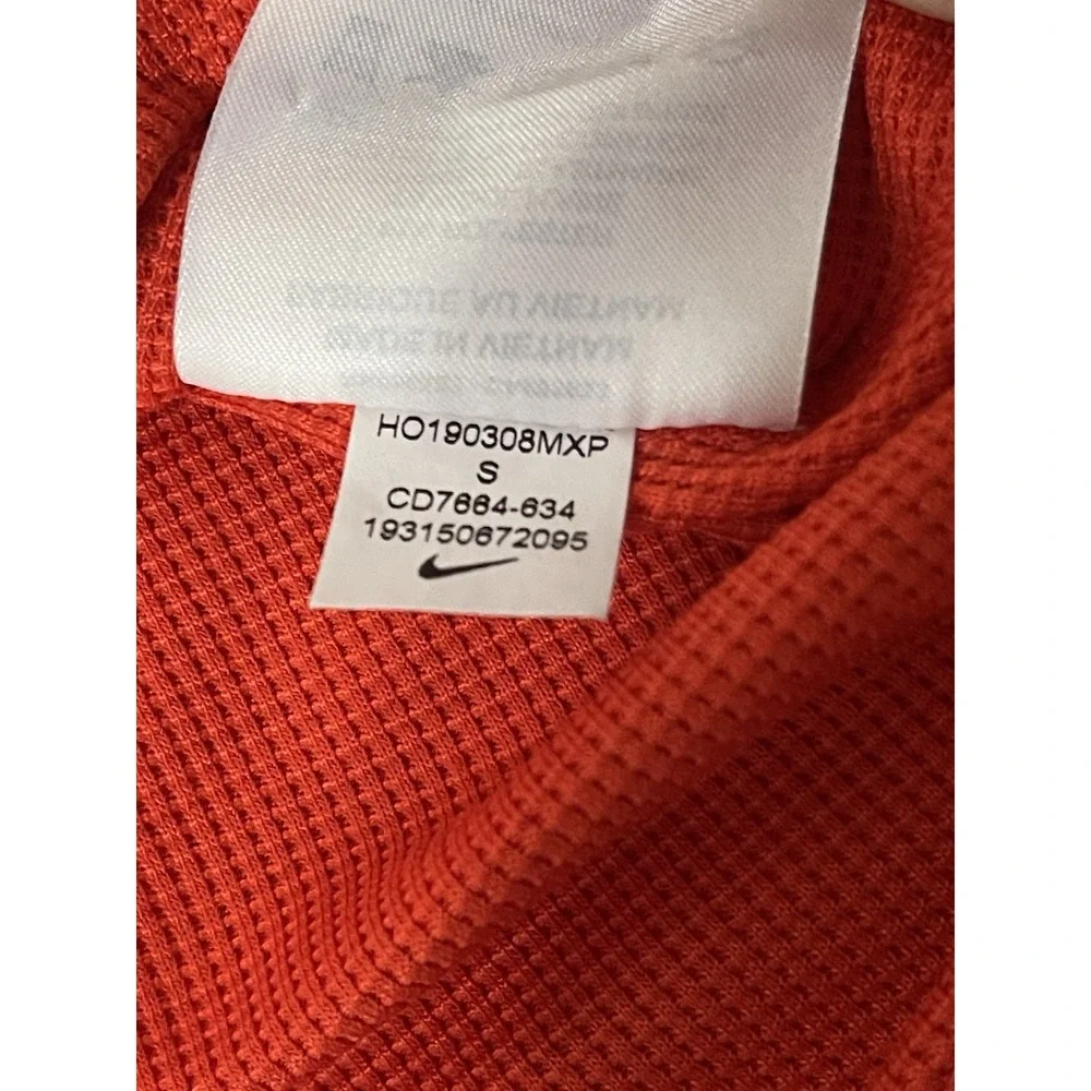 Vintage Nike Pullover Womens‎ Small Orange Thermal 1/4 Zip ACG Wool Blend